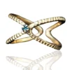 Handmade Jewellery | Minimal textured gold plated silver ring main
