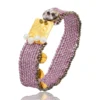 Handmade Jewellery | Woven bracelet with gold plated silver and pyrite main
