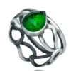 Handmade Jewellery | Tourmaline paisley oxidized silver ring main