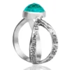 Handmade Jewellery | Chalcedony handmade textured silver ring main