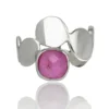 Handmade Jewellery | Ruby handmade bubble silver ring main