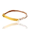 Handmade Jewellery | Woven bracelet with gold plated silver and pearls main