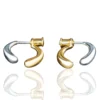 Handmade Jewellery | Drops gold and rhodium plated silver earrings main