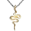Handmade Jewellery | Snake gold and black rhodium plated silver necklace main