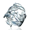 Handmade Jewellery | Fish rhodium plated silver ring main