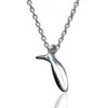 Handmade Jewellery | Fish rhodium plated silver necklace main