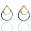 Handmade Jewellery | Drop shaped minimal silver earrings main