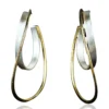 Handmade Jewellery | Minimal handmade geometric double silver hoops main