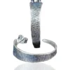 Handmade Jewellery | Textured handmade silver hoops main
