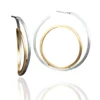 Handmade Jewellery | Minimal geometric handmade double silver hoops main