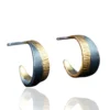 Handmade Jewellery | Silver gold and black rhodium plated hoops main