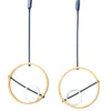 Handmade Jewellery | Geometric circular multi plated bronze earrings main