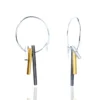 Handmade Jewellery | Silver hoops with multi plated bronze elements main