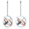 Handmade Jewellery | Minimal geometric multi plated bronze earrings main