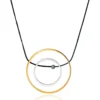 Handmade Jewellery | Minimal geometric multi plated bronze necklace main