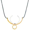 Handmade Jewellery | Minimal geometric multi plated bronze necklace main