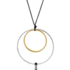 Handmade Jewellery | Geometric circular multi plated bronze necklace main