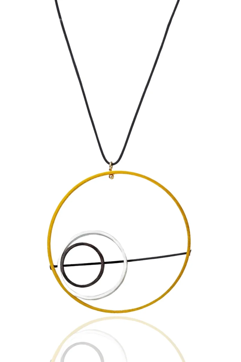 Handmade Jewellery | Minimal geometric multi plated bronze necklace main