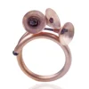 Handmade Jewellery | Minimal pink gold plated bronze adjustable ring main