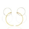 Handmade Jewellery | Minimal geometric handmade bronze silver hoops main