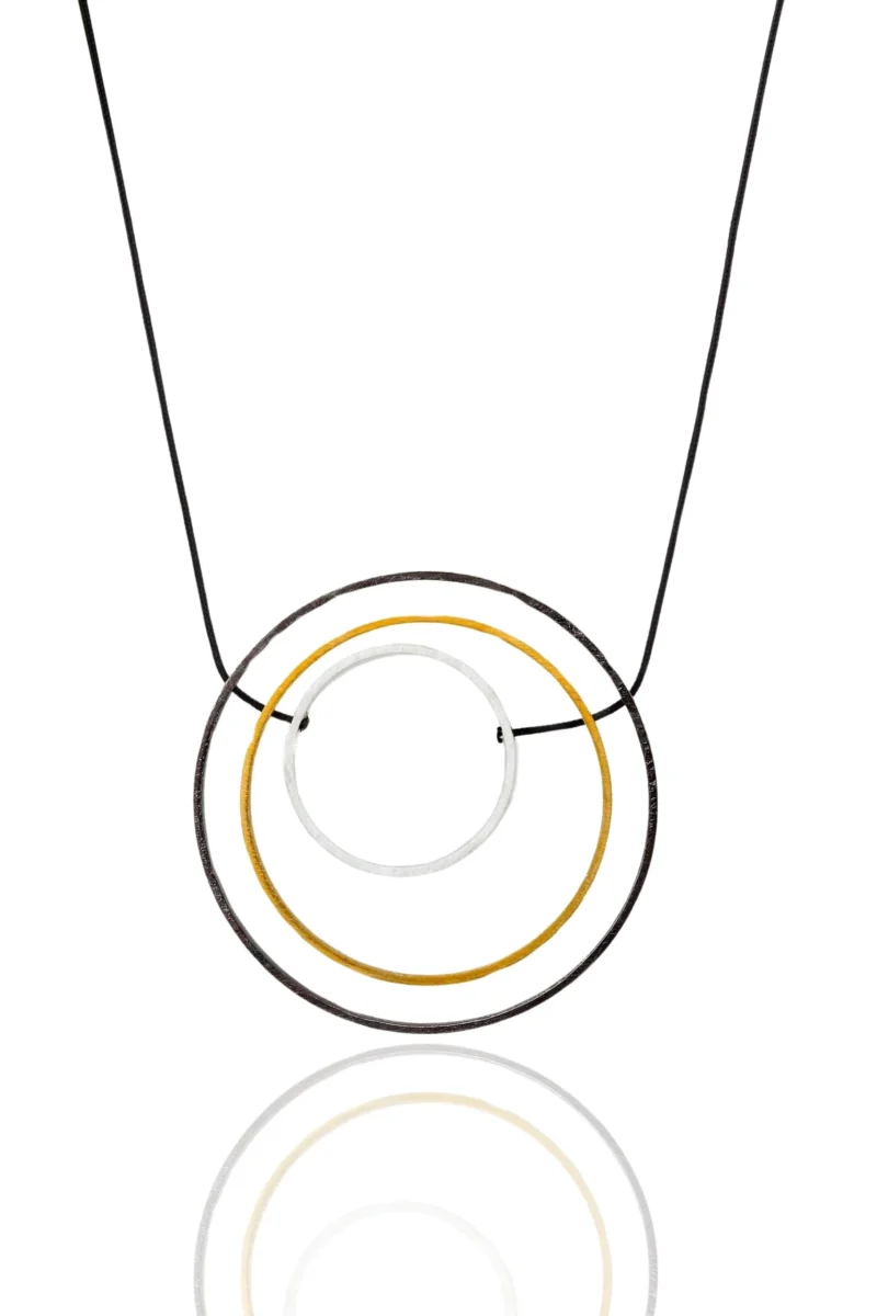Handmade Jewellery | Minimal geometric multi plated bronze necklace main