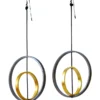 Handmade Jewellery | Minimal geometric silver bronze earrings main