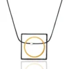 Handmade Jewellery | Minimal geometric multi plated bronze necklace main
