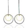 Handmade Jewellery | Minimal geometric multi plated bronze earrings main