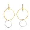 Handmade Jewellery | Minimal handmade multi plated silver and bronze earrings main