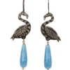 Handmade Jewellery | Flamingo handmade bronze and silver earrings main