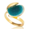 Handmade Jewellery | Flower handmade blue silver ring main