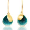 Handmade Jewellery | Flowers blue handmade silver earrings main