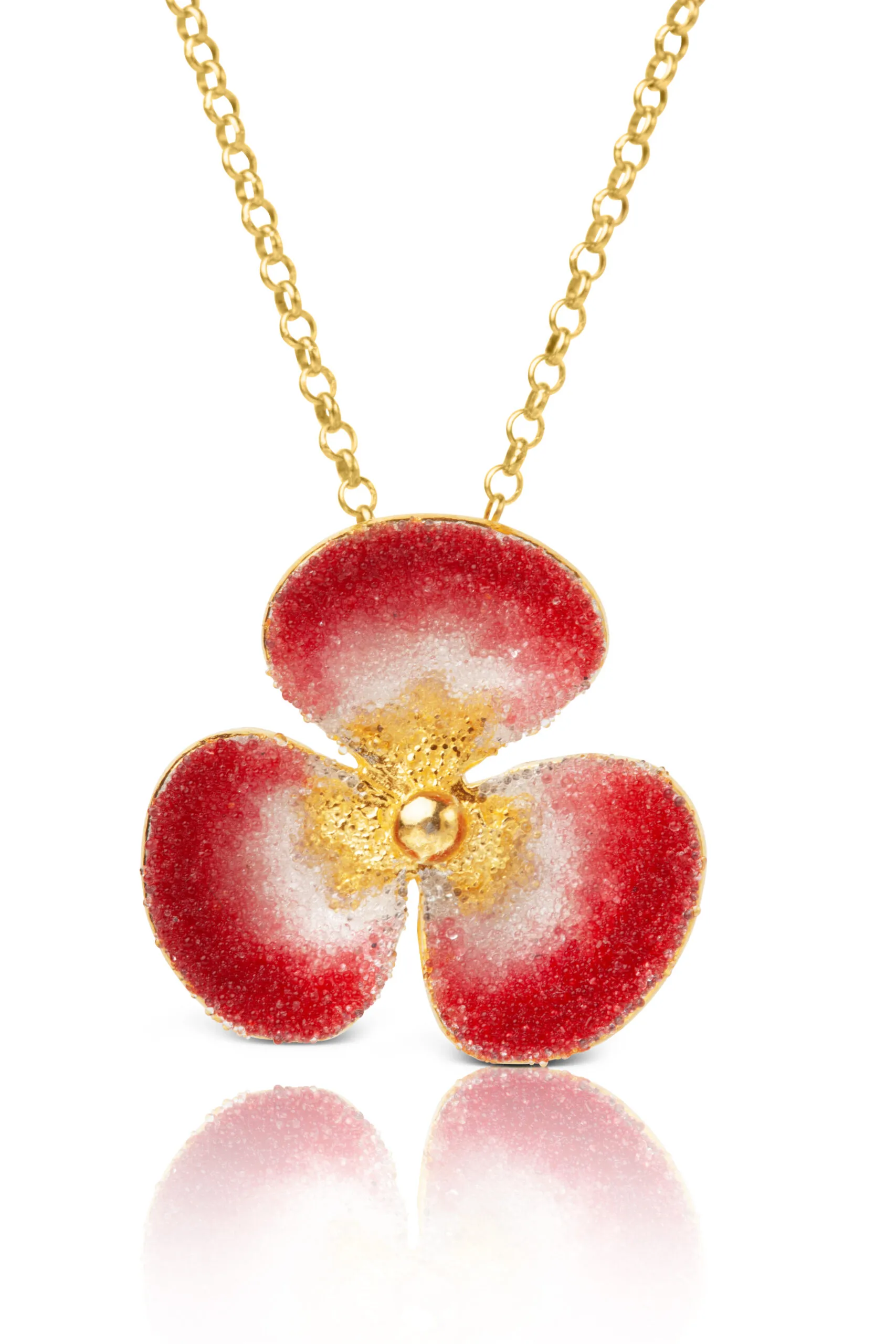 Handmade Jewellery | Flower handmade silver nano crystals necklace main