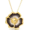 Handmade Jewellery | Flower handmade gold plated silver necklace main