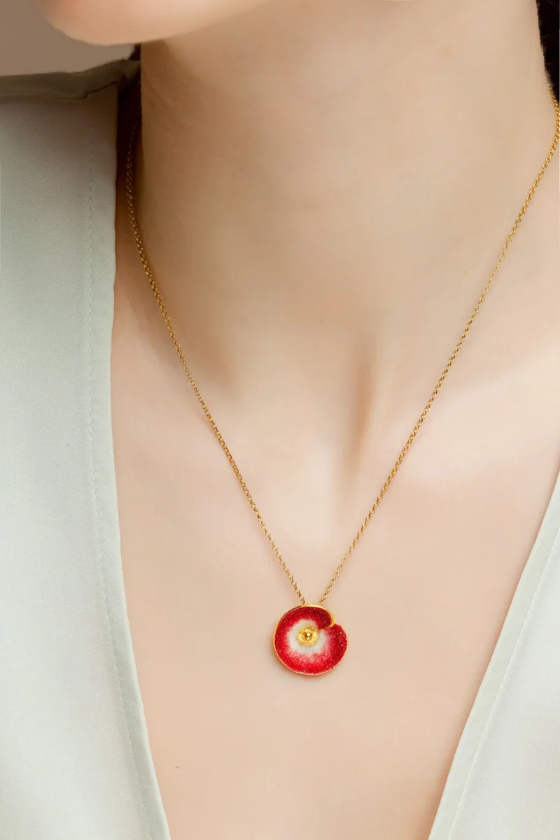 Handmade Jewellery | Flower handmade nano crystals silver necklace gallery 1