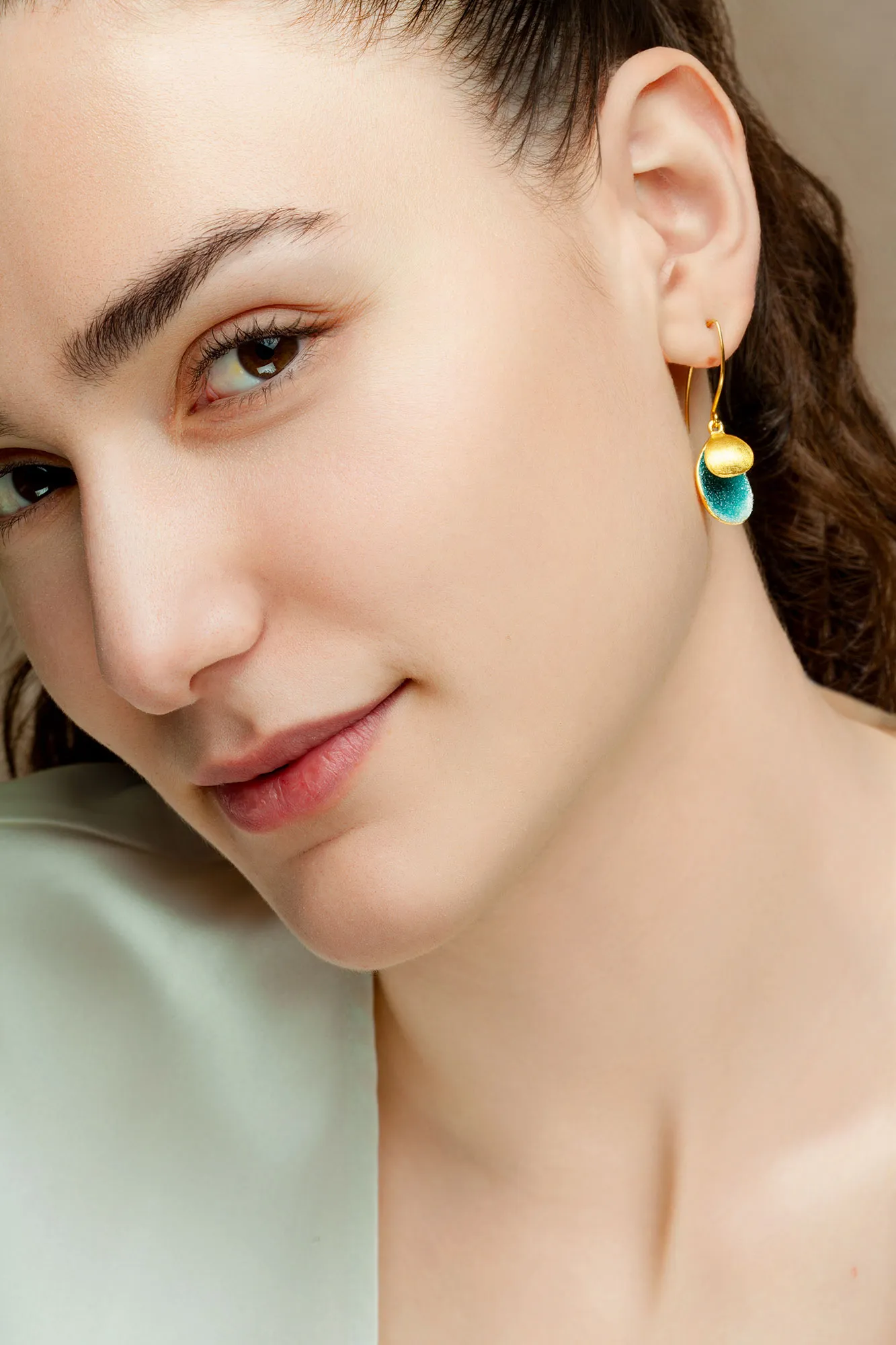 Handmade Jewellery | Flowers blue handmade silver earrings gallery 1