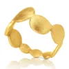 Handmade Jewellery | Bubbles geometric gold plated silver ring main
