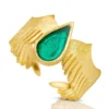 Handmade Jewellery | Handmade wings ring and green enamel main