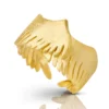 Handmade Jewellery | Angel wings handmade gold plated ring main