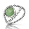 Handmade Jewellery | Aventurine & silver Eye minimal ring main