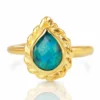 Handmade Jewellery | Teardrop Chrysocolla silver necklace main