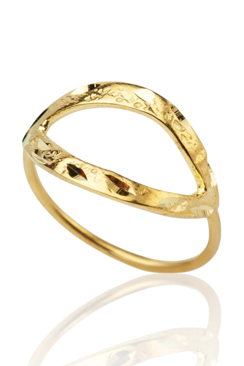 Handmade Jewellery | Leaf Handmade minimal textured silver ring main