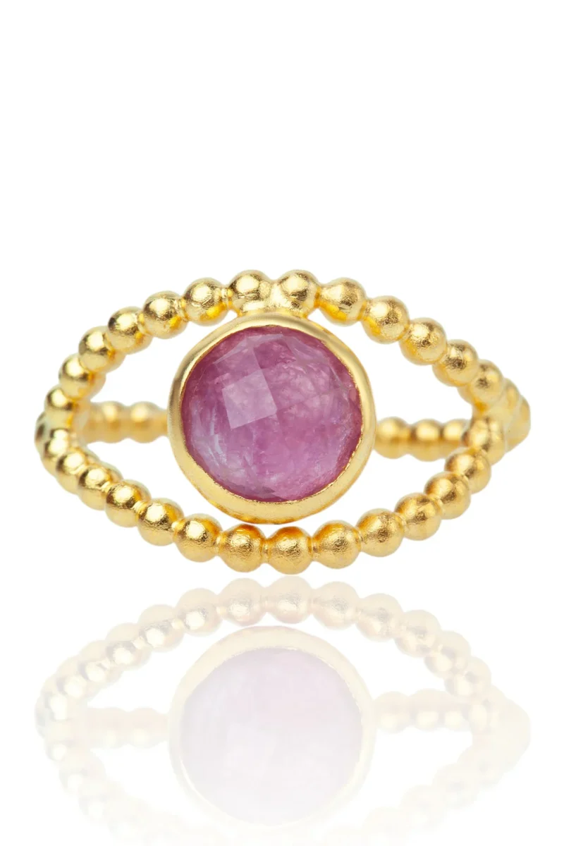 Handmade Jewellery | Eye Handmade Silver Ring with Ruby gallery 4