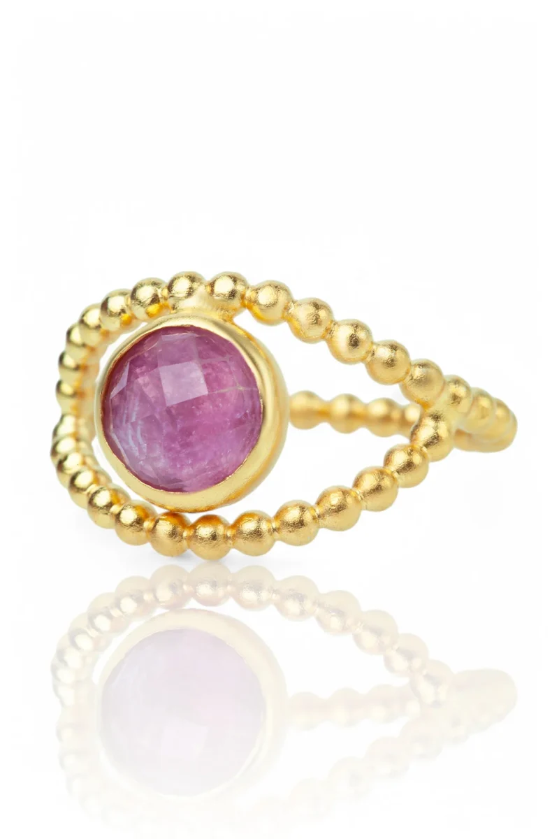 Handmade Jewellery | Eye Handmade Silver Ring with Ruby gallery 2