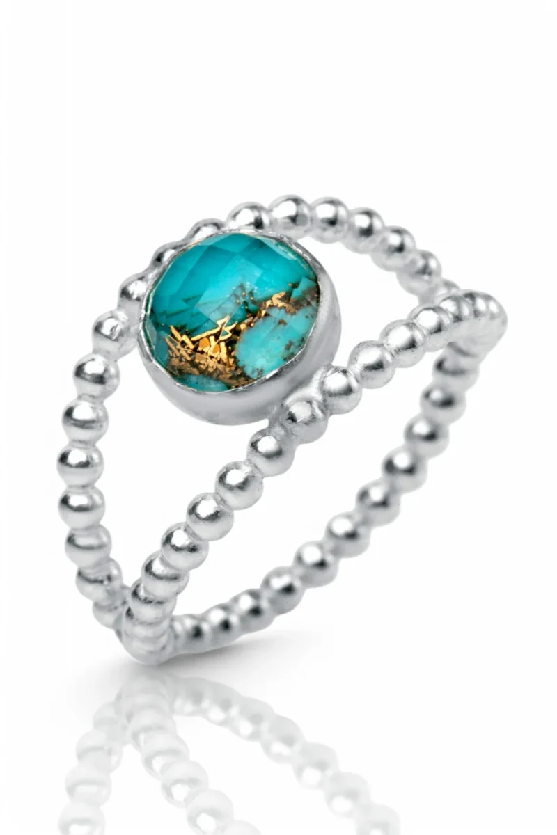 Handmade Jewellery | Turquoise Eye handmade minimal silver ring main