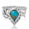 Handmade Jewellery | Paisleys handmade silver ring with Chrysocolla main
