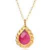Χειροποίητα κοσμήματα | Teardrop Ruby handmade necklace main