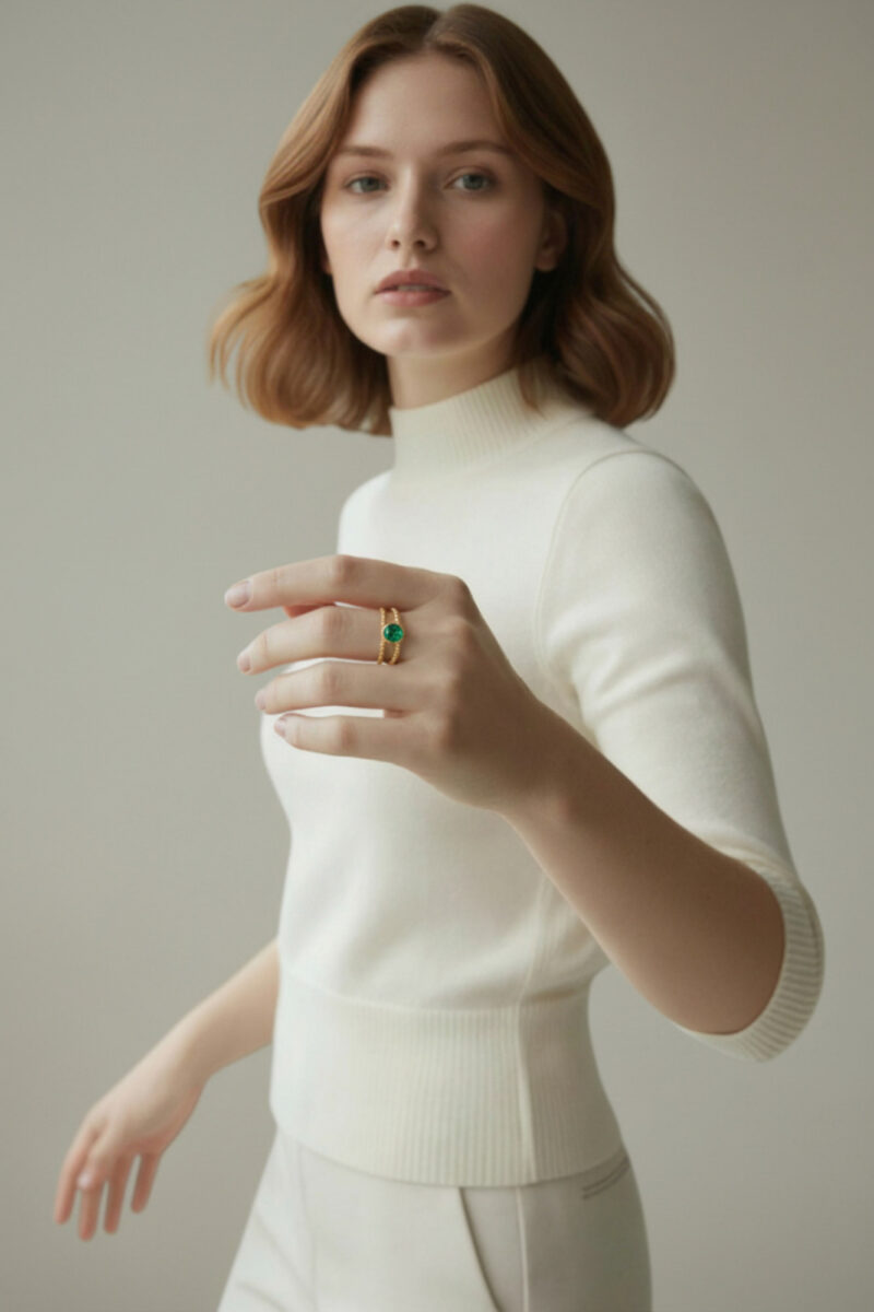 Handmade Jewellery | Malachite handmade geometric gold plated silver ring gallery 1