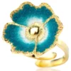 Handmade Jewellery | Blue flower handmade silver ring main