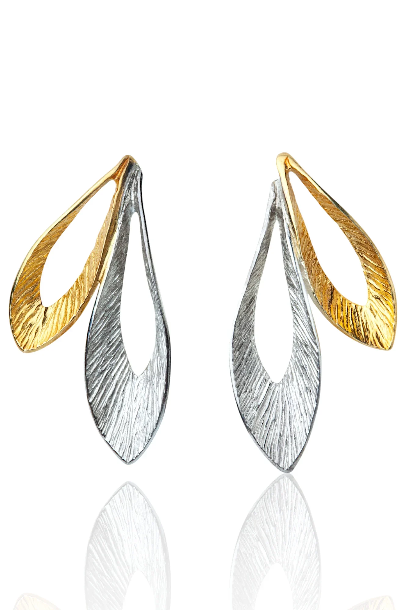 Handmade Jewellery | Olive Leaves handmade minimal silver earrings main